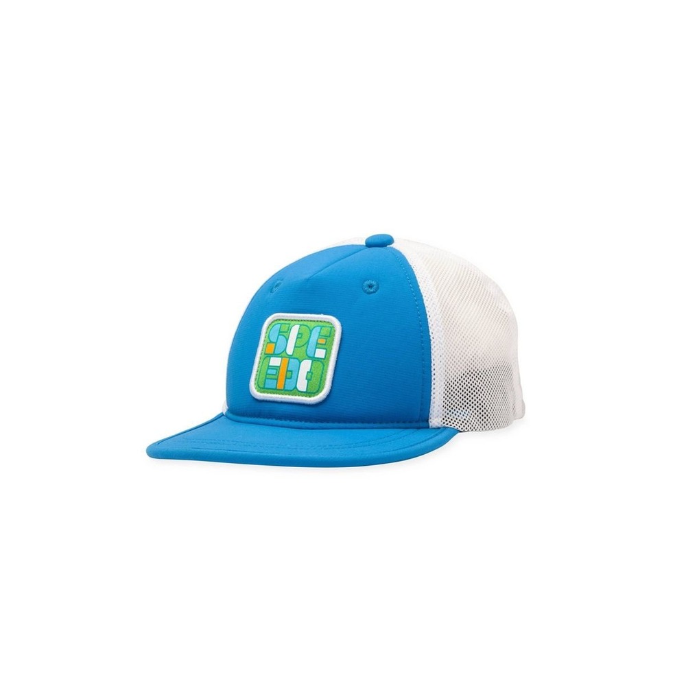 Speedo Kids Trucker Hat‎ Blue Abstract Knit Lightweight Adjustable Snapback NEW